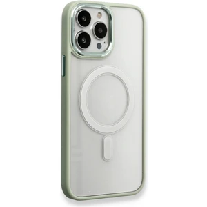 Happycase iPhone 14 Pro Max Kılıf Room Magneticsafe Silikon - Su Yeşili