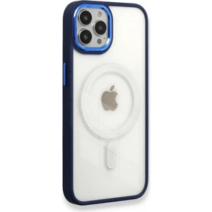 Happycase iPhone 13 Pro Max Kılıf Room Magneticsafe Silikon - Lacivert