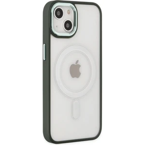Happycase iPhone 14 Plus Kılıf Room Magneticsafe Silikon - Köknar Yeşili