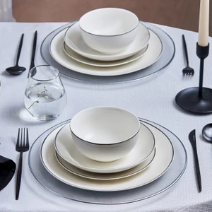 Leon Platinium 24 Parça 6 Kişilik Porselen Yemek Takımı