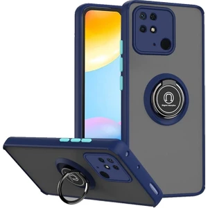 Xiaomi Poco C40 Kılıf Yüzüklü Montreal Standlı Sert Silikon