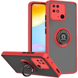 Xiaomi Poco C40 Kılıf Yüzüklü Montreal Standlı Sert Silikon