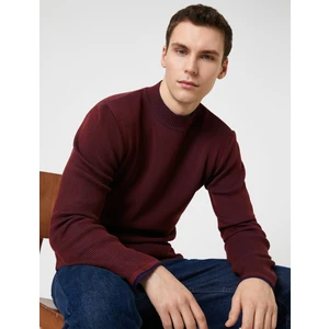 Basic Triko Kazak Yarım Balıkçı Yaka Dar Kesim