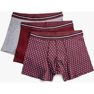 3'lü Boxer Seti Şal Baskılı Beli Lastikli