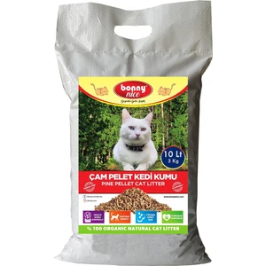 Bonny Nice Doğal Kedi Kumu Çam Peleti 5 Kg 10 Lt
