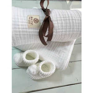 Mayu Baby Collection Dört Katlı Müslin Bebek Battaniyesi