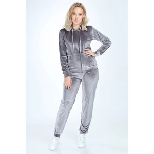 Kadın Kadife Eşofman Takımı – Paça Lastikli, Rahat ve Şık Tasarım, Sonbahar/Kış Sezonuna Uygun