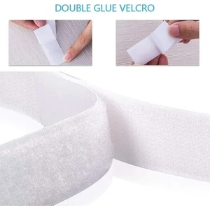 Cırt Bant Şerit, Arkası Yapışkanlı, Beyaz 2 cm Çapında 1 Metre  ( Ilmek& Kanca )Takım