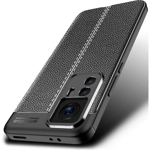 M.TK Moveteck Xiaomi Mi 12T ve Mi 12T Pro 6.67 Inç Kılıf Kamera Çıkıtılı Korumalı Deri Görünüm Kaymaz Kapak