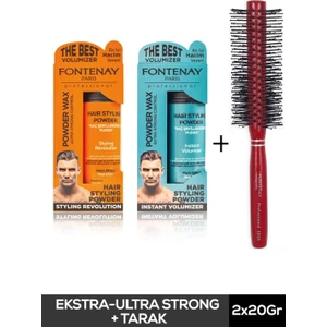 Saç Şekillendirici Pudra Toz Wax Mat Effect ve Ultra Strong 20GR + 1016 Tarak'ı 3'lü Set