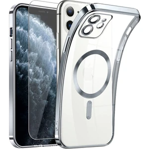 M.TK Moveteck iPhone 11 Uyumlu Kılıf Kamera Lensi Korumalı Renkli Magsafe Elit Silikon Kare Kenarlı Kapak