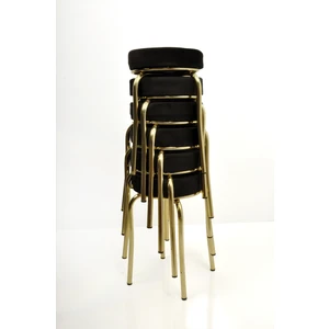 Ekip Metal Tabure 6'lı Gold ( Altın ) Taytüyü Siyah