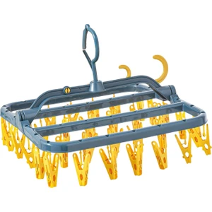 Klip Kurutma Çorapları Ile Asma Kurutma Rafı Sarı (Yurt Dışından)