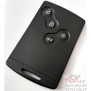 Skilit Samsun Oto Kilit Renault Clio 4 Megane 3 Fluence Kart Kumanda Kabı Metal Logolu