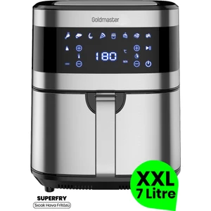 Superfry 7 Litre Inox Geniş Hazneli Xxl Dokunmatik 8 Ön Ayarlı Airfryer Sıcak Hava Fritözü
