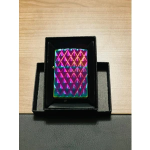 İndirim Center Zippo Petrol Rengi Kabartmalı Desenli Kutulu Benzinli Çakmak