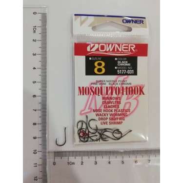 Owner 5177 Mosquito Hook Black Chrome Iğne No : 8 Fiyatı