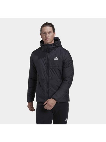 Adidas striped deals jacket with hood