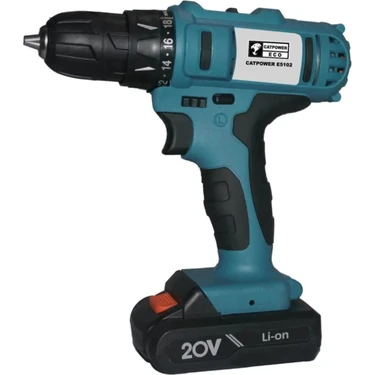 CATPOWER  E5102 Şarjlı Matkap Li-Ion 20V 1.5