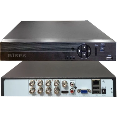 Bises 8 Kanal 5 MP H265+ 1080N HIBRIT Araç, İnsan ve Yüz Tanımalı XMEYE Kayıt Cihazı_BS BT