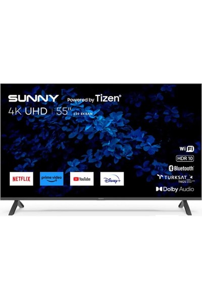 Sunny SN55FMN501 Frameless 4K Ultra Hd 55" 140 Ekran Uydu Alıcılı Smart LED Tv