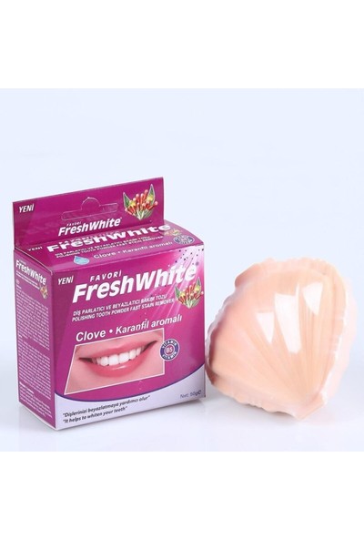 Fresh White Diş Parlatıcı Ve Beyazlatıcı Bakım Tozu Karanfil Aromalı 50G