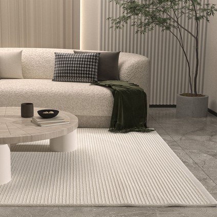 Vetrina 3601 Krem Yumuşak Dokulu Halı Kilim Salon Mutfak Koridor Kesme Yolluk Dokuma Makine Halısı