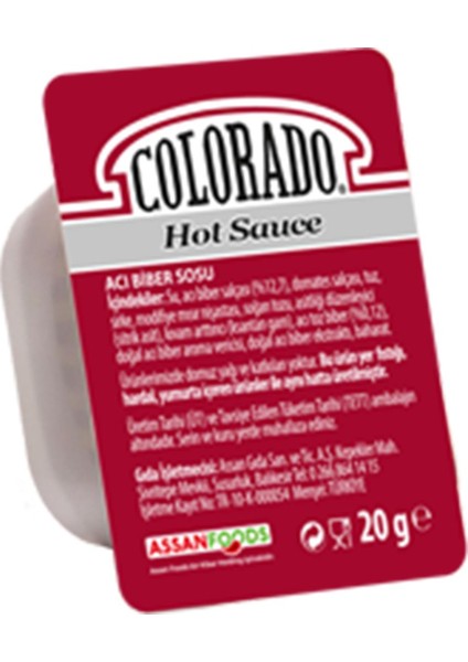 Acı Sos (Hot Sauce) Küvet 20 gr - 120 Adet