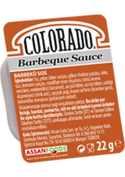 Barbekü Sos (Barbeque Sauce) Küvet 22 gr - 120 Adet