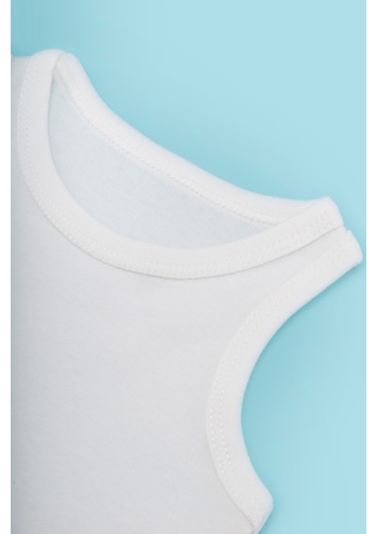 3'lü Bebek Atlet Body Zıbın Çıtçıtlı Ekru 100% Pamuk 6-9 Ay modelleri