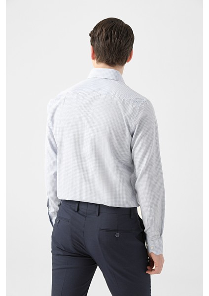 Slim Fit Lacivert Armürlü Gömlek fırsatları