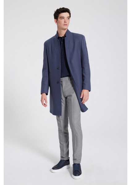 Slim Fit Gri Palto 9EF088438751M fiyatları