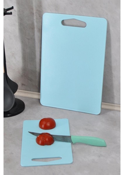 Kesme Tahtası Plastik 2'li Mavi