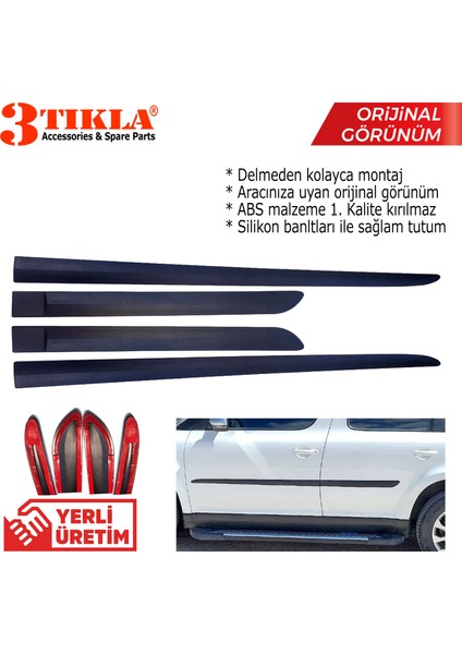 Citroen C-Elysee Kırılmaz Abs Yan Kapı Koruma Çıtası Siyah 1. Kalite Yerli