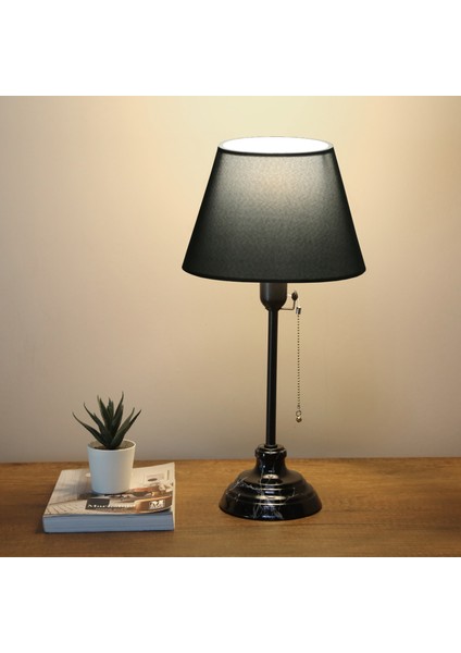 Vien Black Mermer Desen Detaylı Abajur AYD-3513