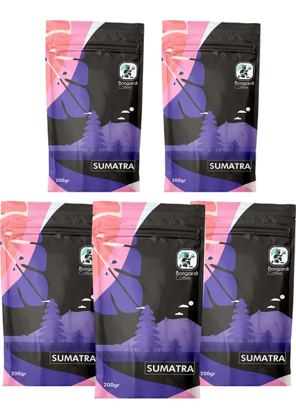 Bongardi Coffee Sumatra Filtre Kahve 5 x 200 gr