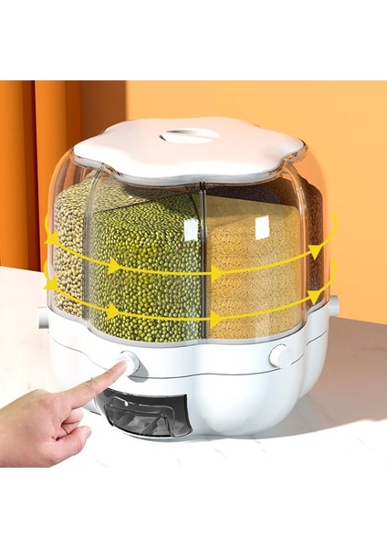 Kapalı Pirinç Saklama Kabı Çoklu Bölme Ölçümleri Beyaz 9 kg. 6 Izgara (Yurt Dışından) fırsatları