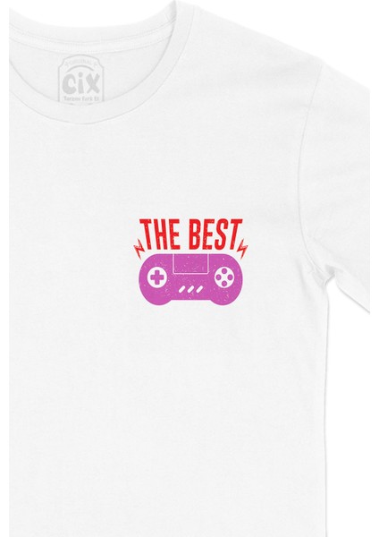 Mor The Best Cep Logo Tasarımlı Beyaz Tişört fiyatları
