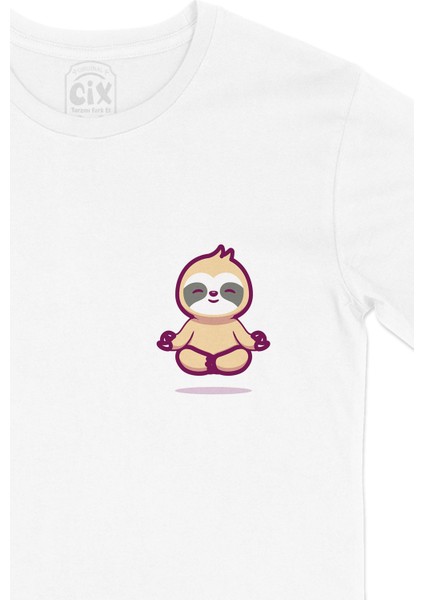 Mindfulness Panda Cep Logo Tasarımlı Beyaz Tişört fiyatları