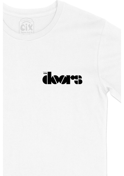 The Doors Cep Logo Tasarımlı Beyaz Tişört fiyatları