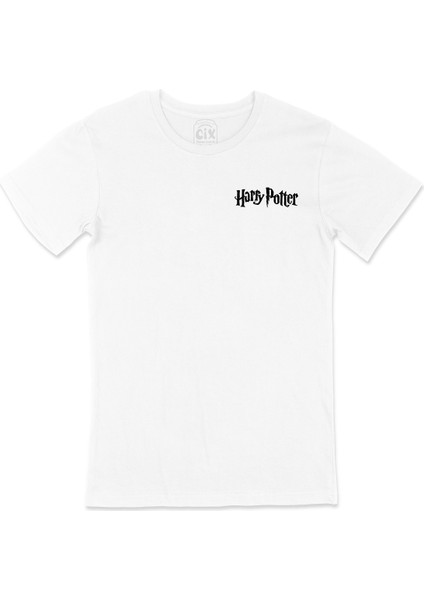 Harry Potter Cep Logo Tasarımlı Beyaz Tişört