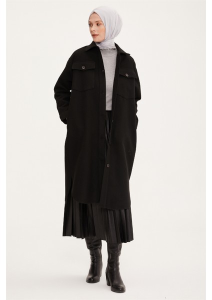 Oversize Gömlek Ceket 22K5006 Siyah
