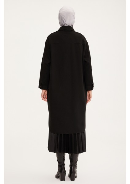 Oversize Gömlek Ceket 22K5006 Siyah indirimleri