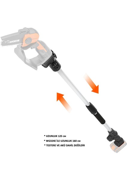 WA4301 WG324E Için 125CM Alüminyum Uzatma Aparatı modelleri