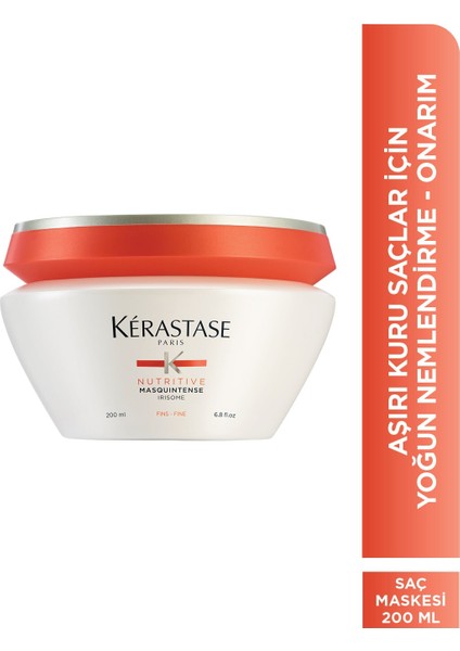 Ince Telli Saçlar Için Nem Maskesi - Irisome Masquintense 200 ml 3474636382705