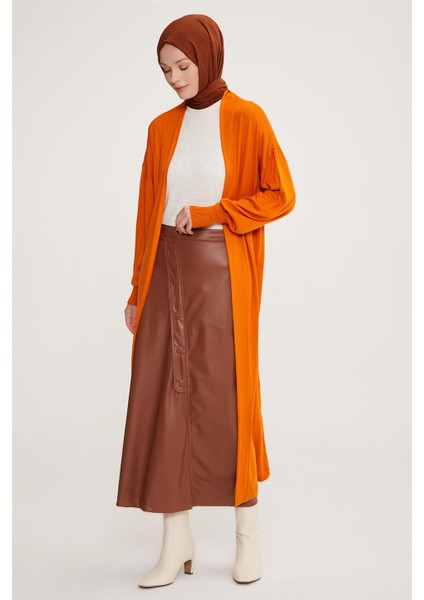 Hırka 22KD4245 Yanık Oranj