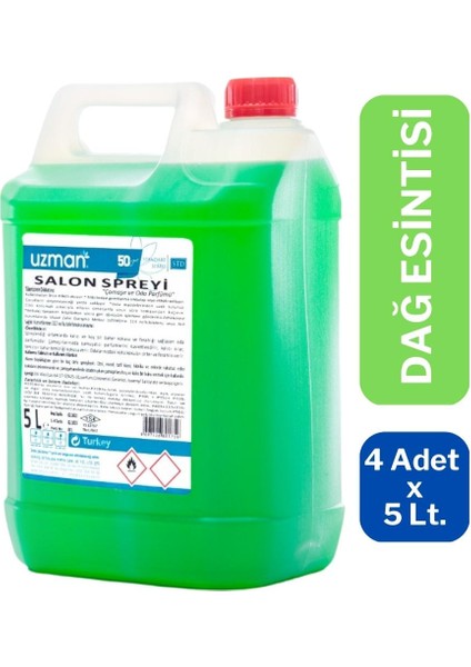 Oda ve Çamaşır Parfümü 5 Litre x 4 Adet - Dağ Esintisi