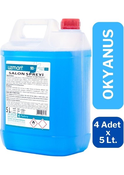 Oda ve Çamaşır Parfümü 5 Litre x 4 Adet - Okyanus