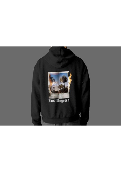 Unisex Oversize Sweatshirt Los Angeles Baskılı