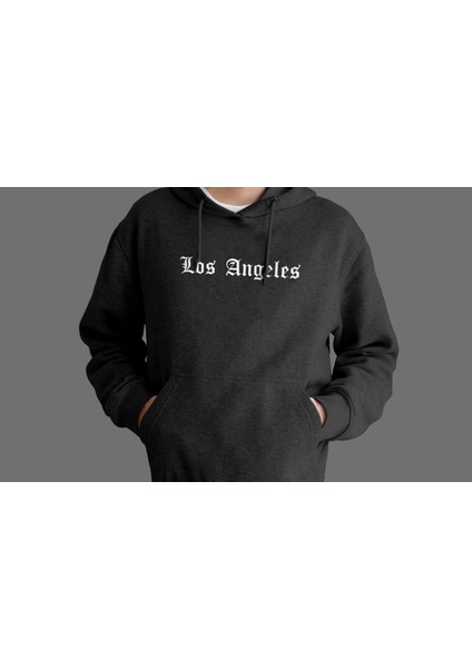 Unisex Oversize Sweatshirt Los Angeles Baskılı modelleri